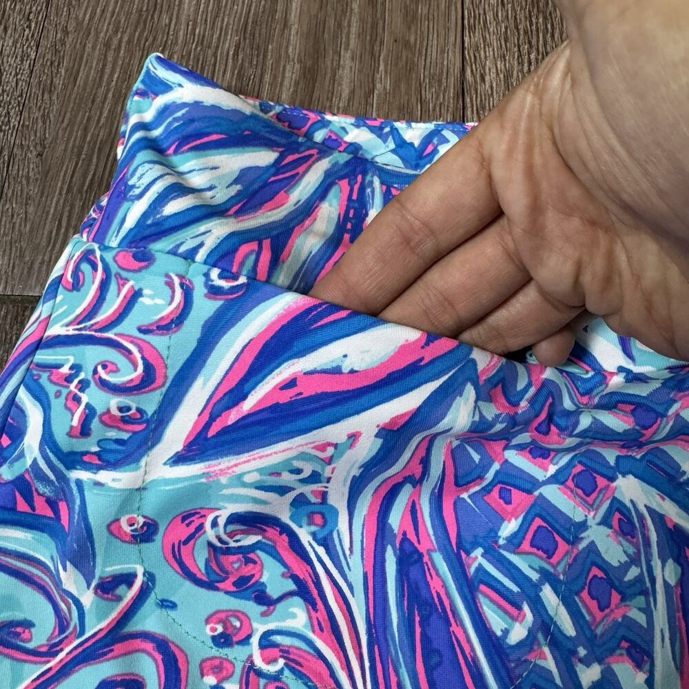 Lulu B Skort Womens Small Tropical Pineapple Print Blue Pink Golf Tennis Stretch - Picture 3 of 11
